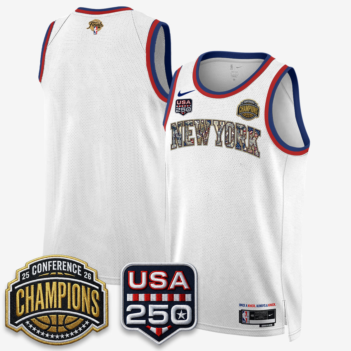 NYK 2026 NBA Eastern Conference Champions x Fourth of July Vapor Jersey - Stitched - image 9