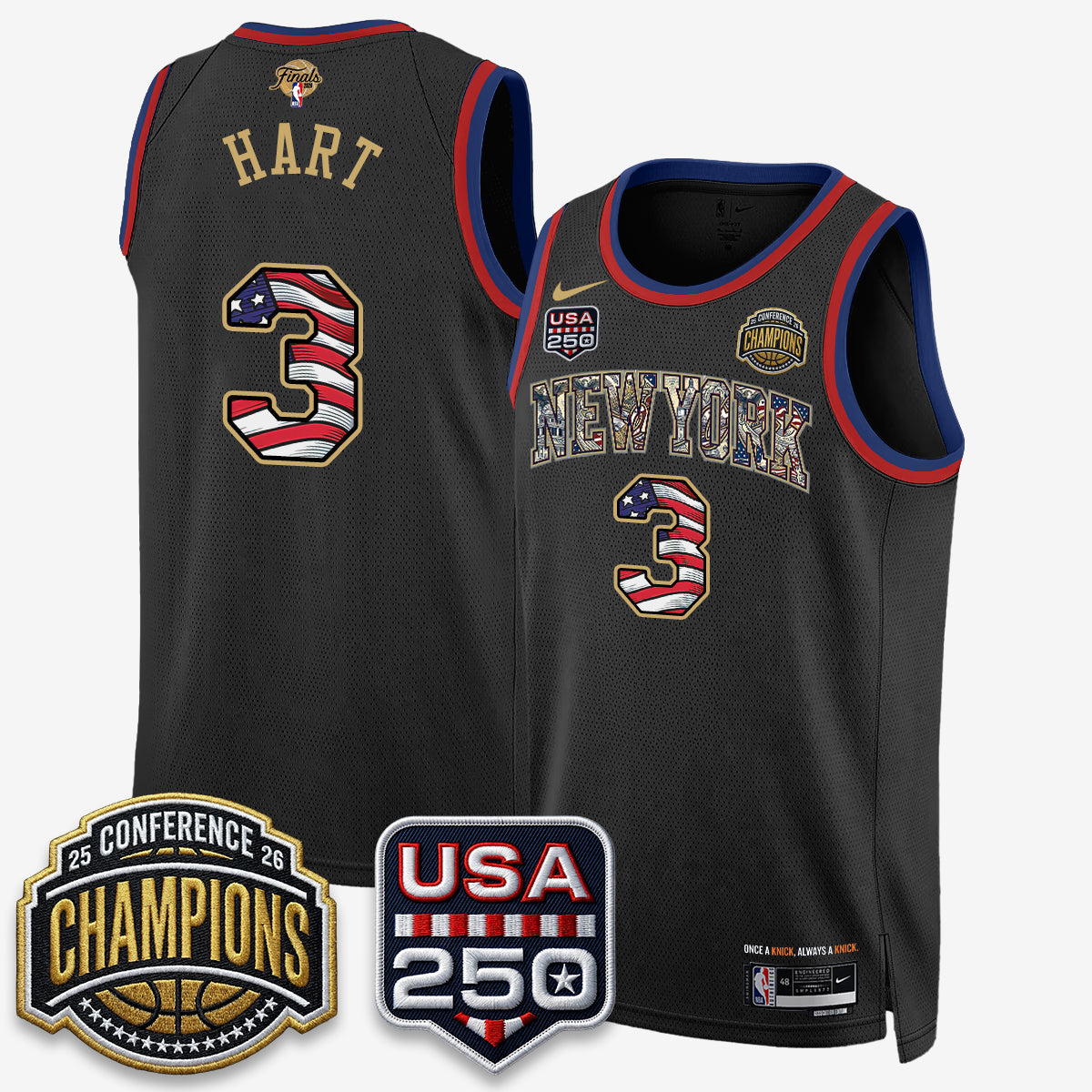NYK 2026 NBA Eastern Conference Champions x Fourth of July Vapor Jersey - Stitched - image 15