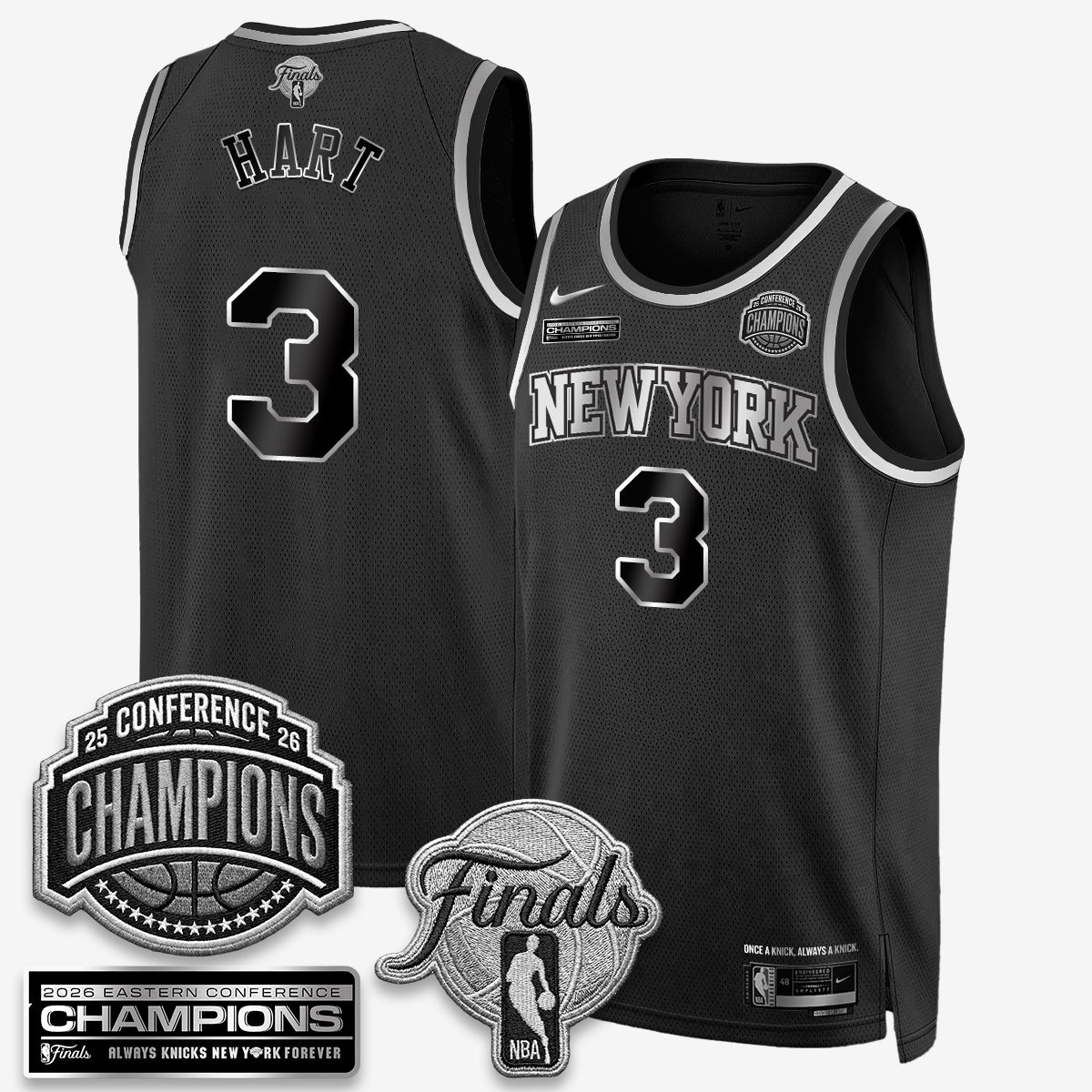 NYK 2026 NBA Eastern Conference Champions Black Gold Edition Jersey - Stitched (Tiktok) - image 32