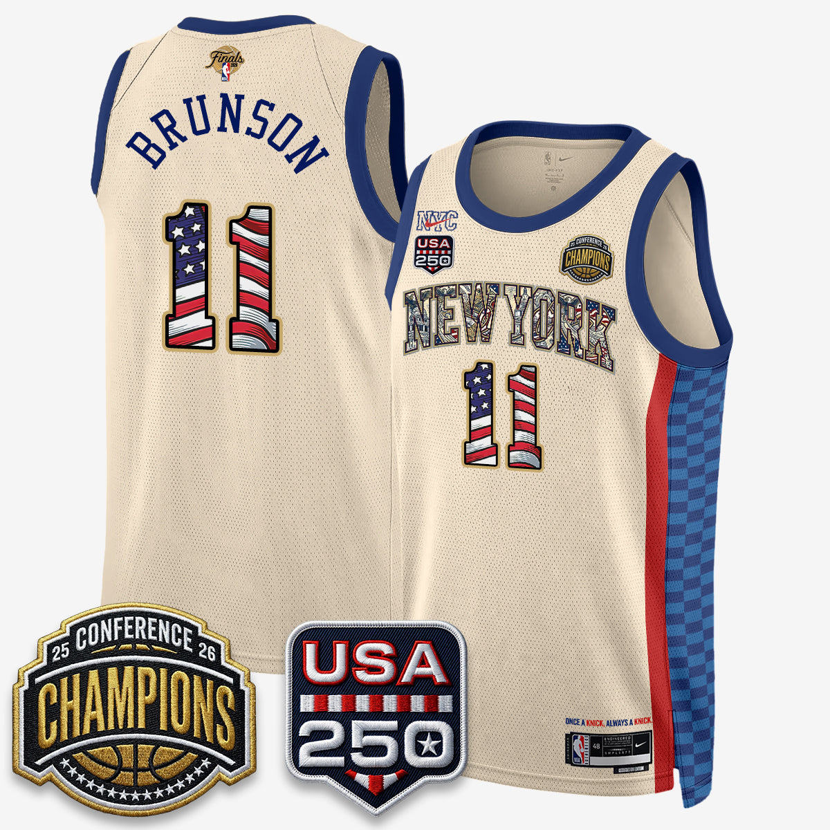 NYK 2026 NBA Eastern Conference Champions x Fourth of July Vapor Jersey - Stitched - image 21
