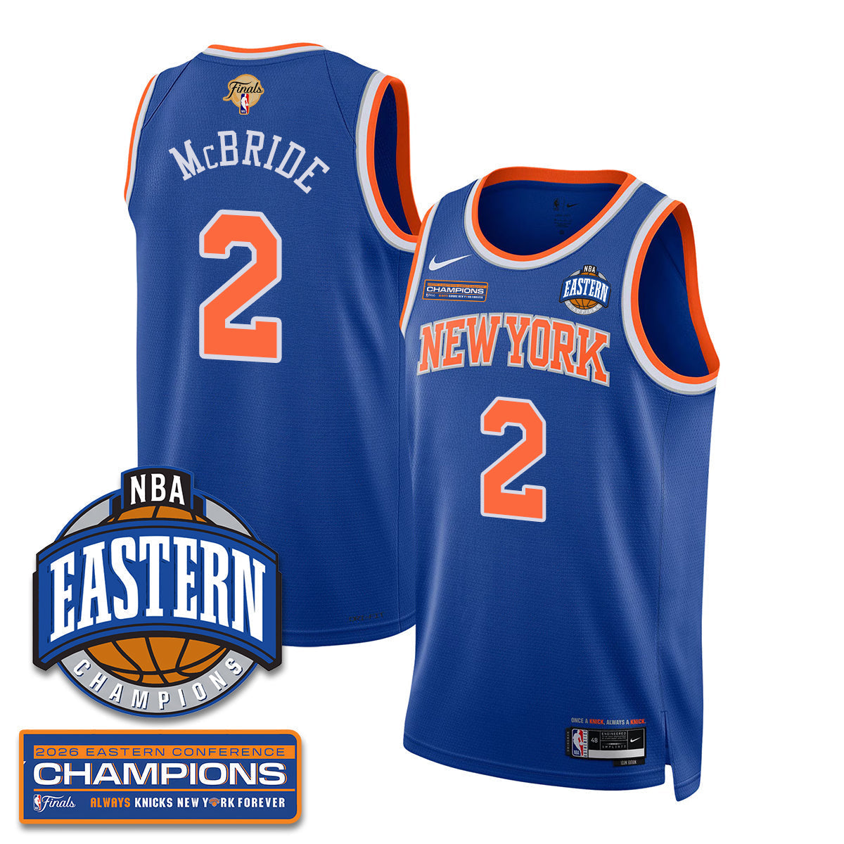 NYK 2026 NBA Eastern Conference Champions Vapor Jersey - Stitched - image 7