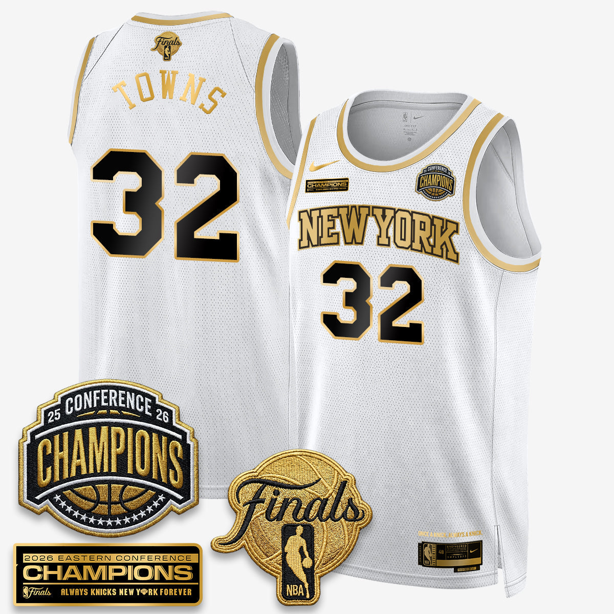 NYK 2026 NBA Eastern Conference Champions Black Gold Edition Jersey - Stitched (2) - image 20