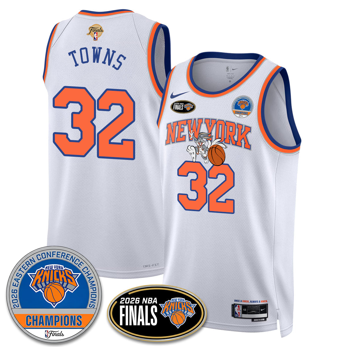 NYK 2026 NBA Eastern Conference Champions x Bunny Vapor Jersey - Stitched - image 2