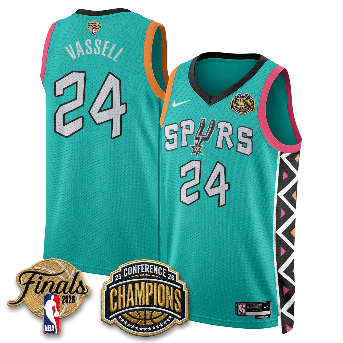 SAS 2026 NBA Western Conference Champions Vapor City Edition Jersey - Stitched - image 3