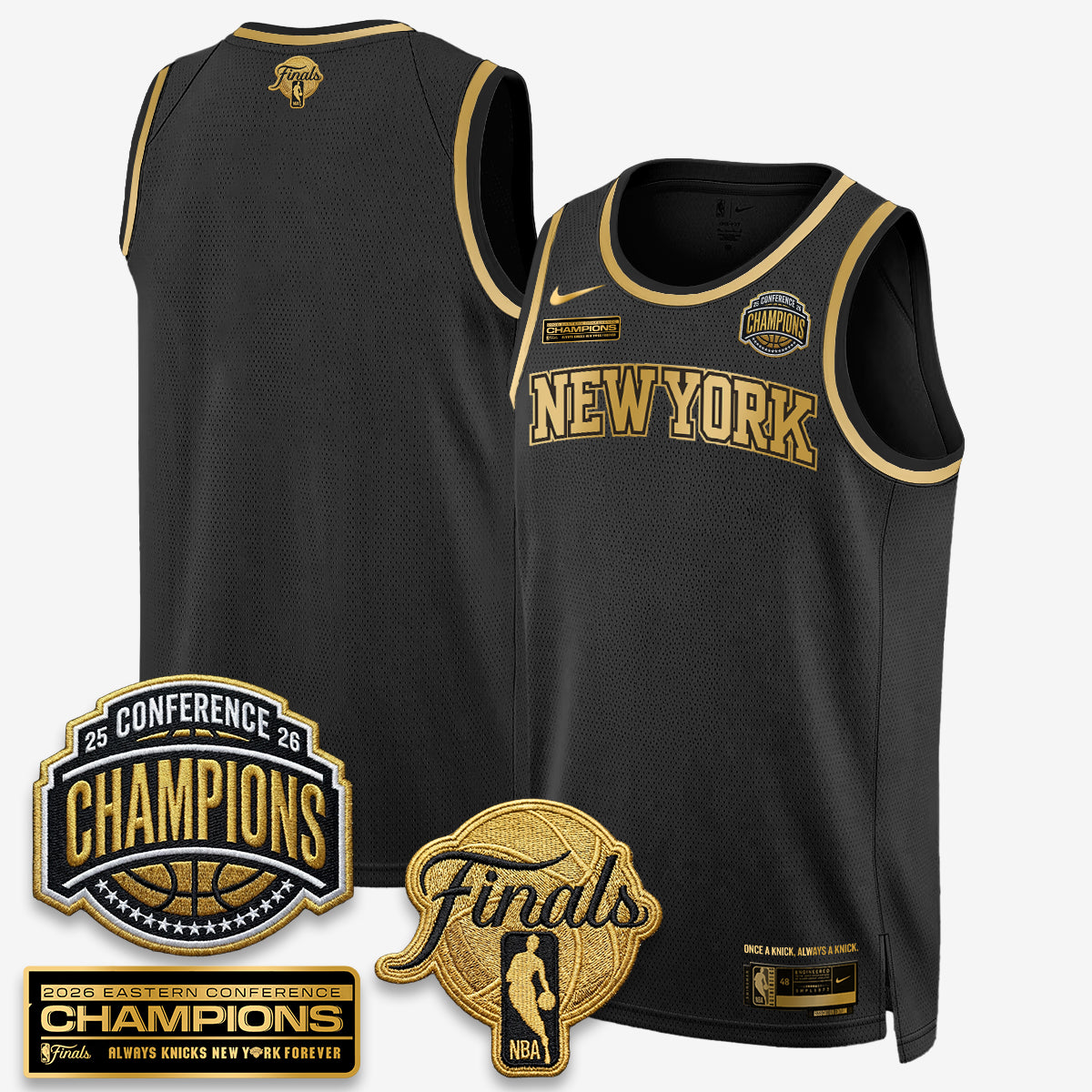 NYK 2026 NBA Eastern Conference Champions Black Gold Edition Jersey - Stitched (Tiktok) - image 18