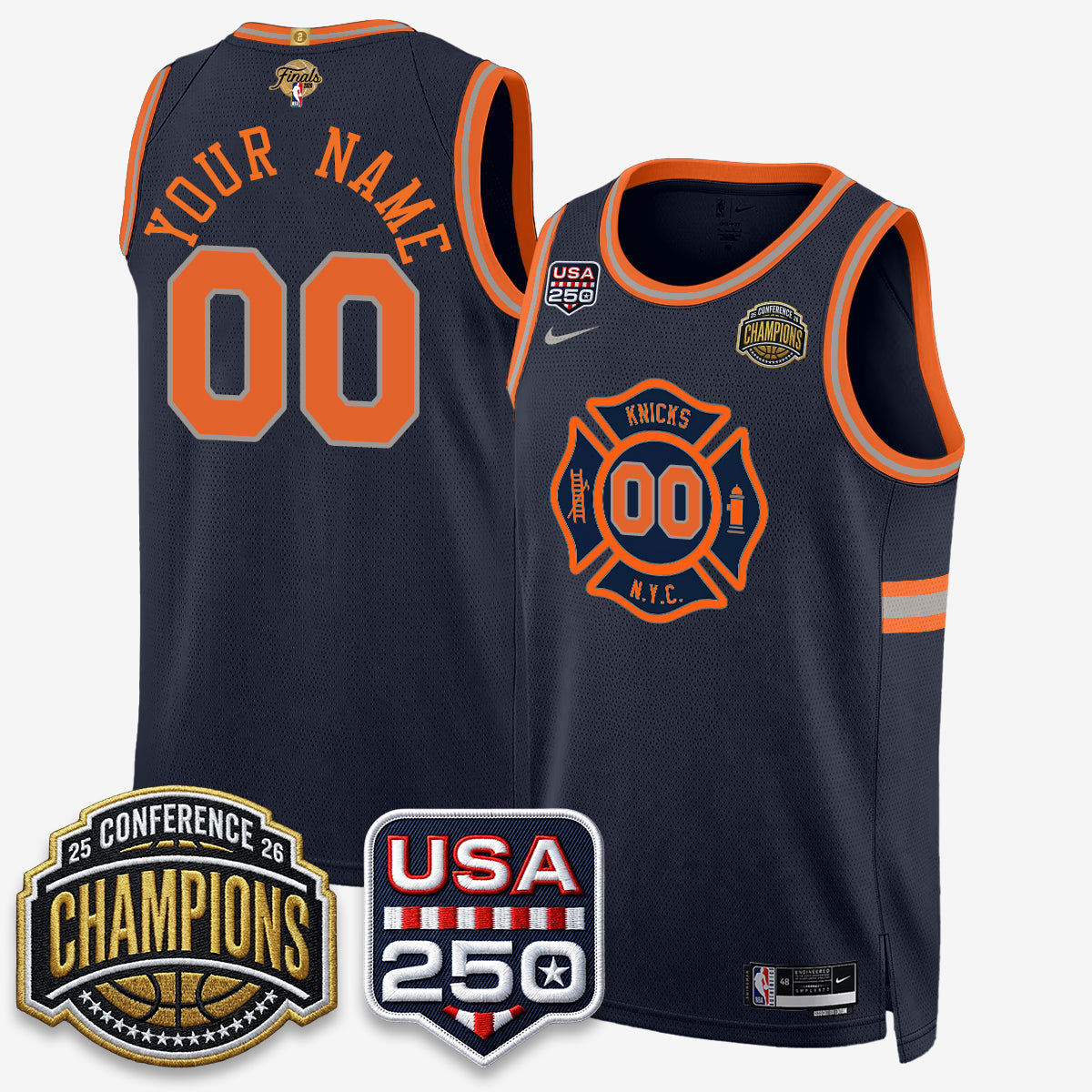 NYK 2026 NBA Eastern Conference Champions City Edition Custom Jersey V2- Stitched - image 3