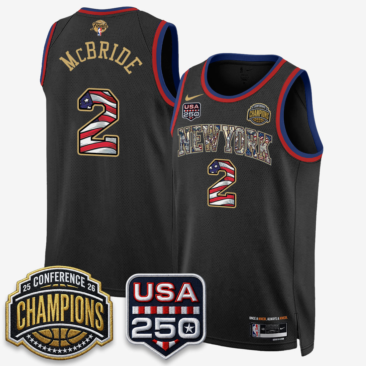 NYK 2026 NBA Eastern Conference Champions x Fourth of July Vapor Jersey - Stitched - image 17