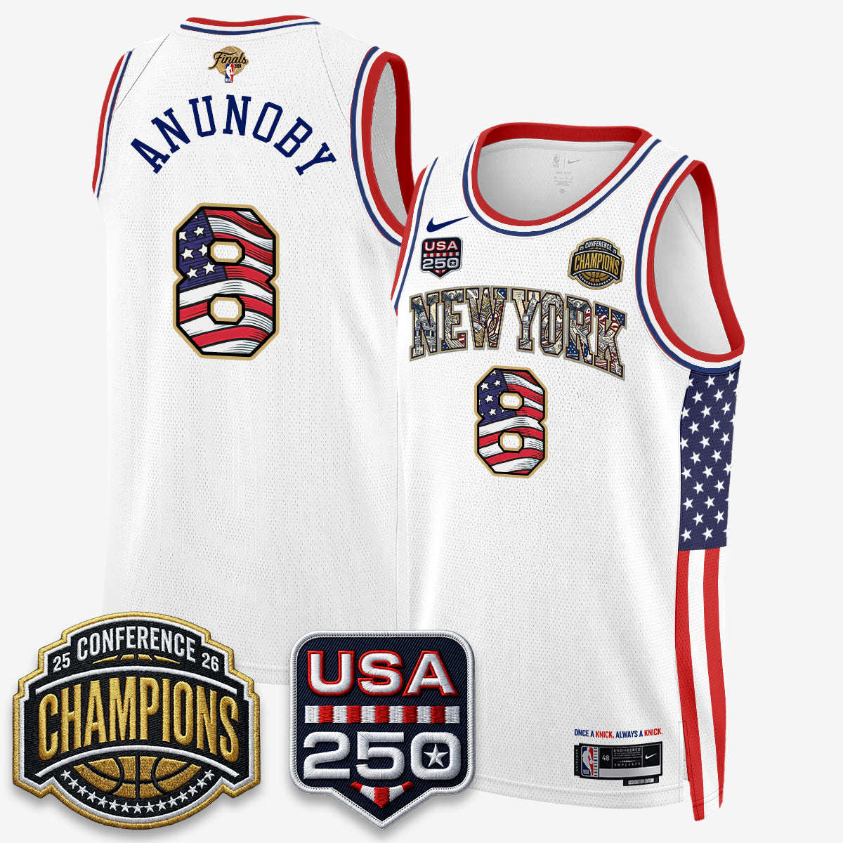 NYK 2026 NBA Eastern Conference Champions x Fourth of July Vapor Jersey - Stitched - image 33