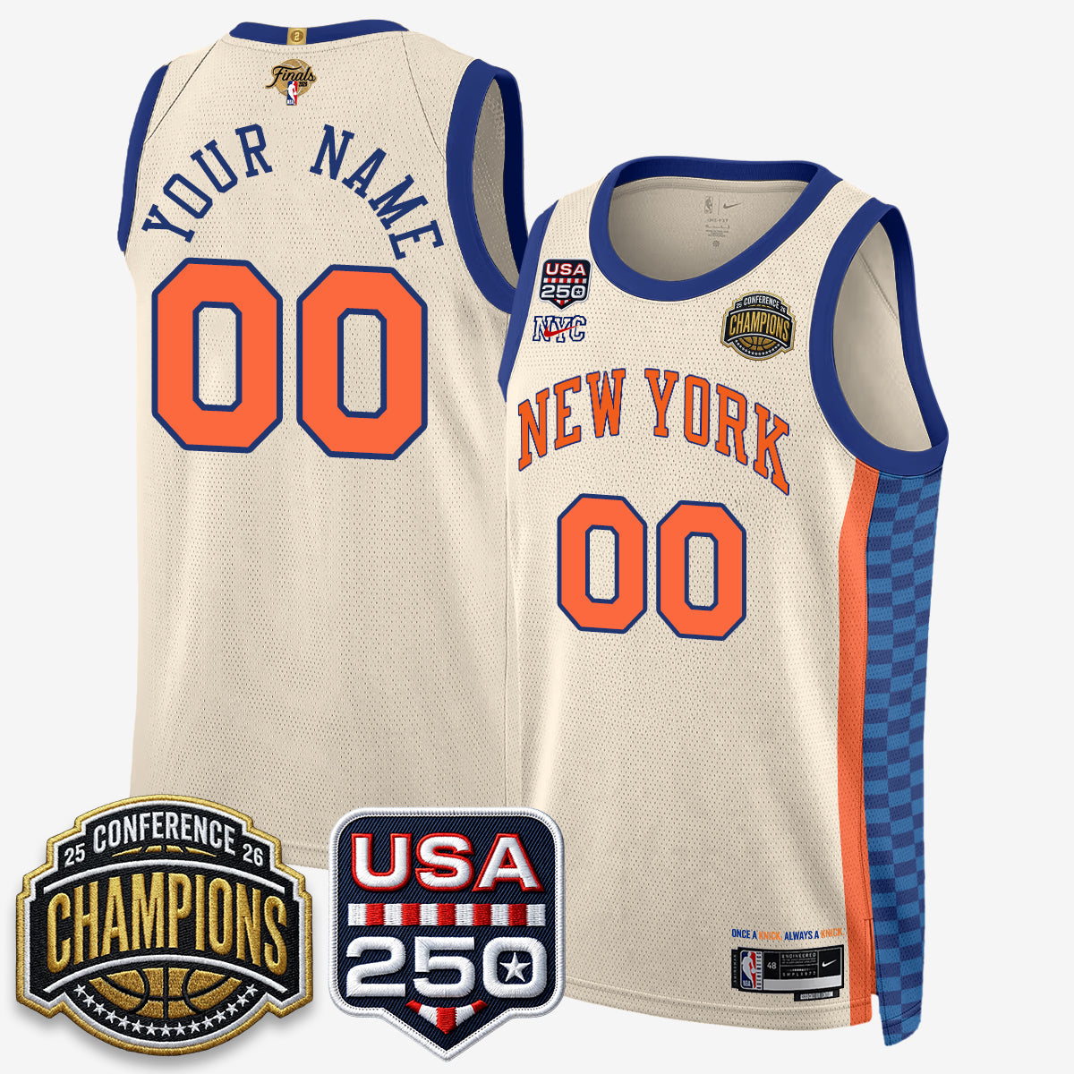 NYK 2026 NBA Eastern Conference Champions City Edition Custom Jersey V2- Stitched - image 5