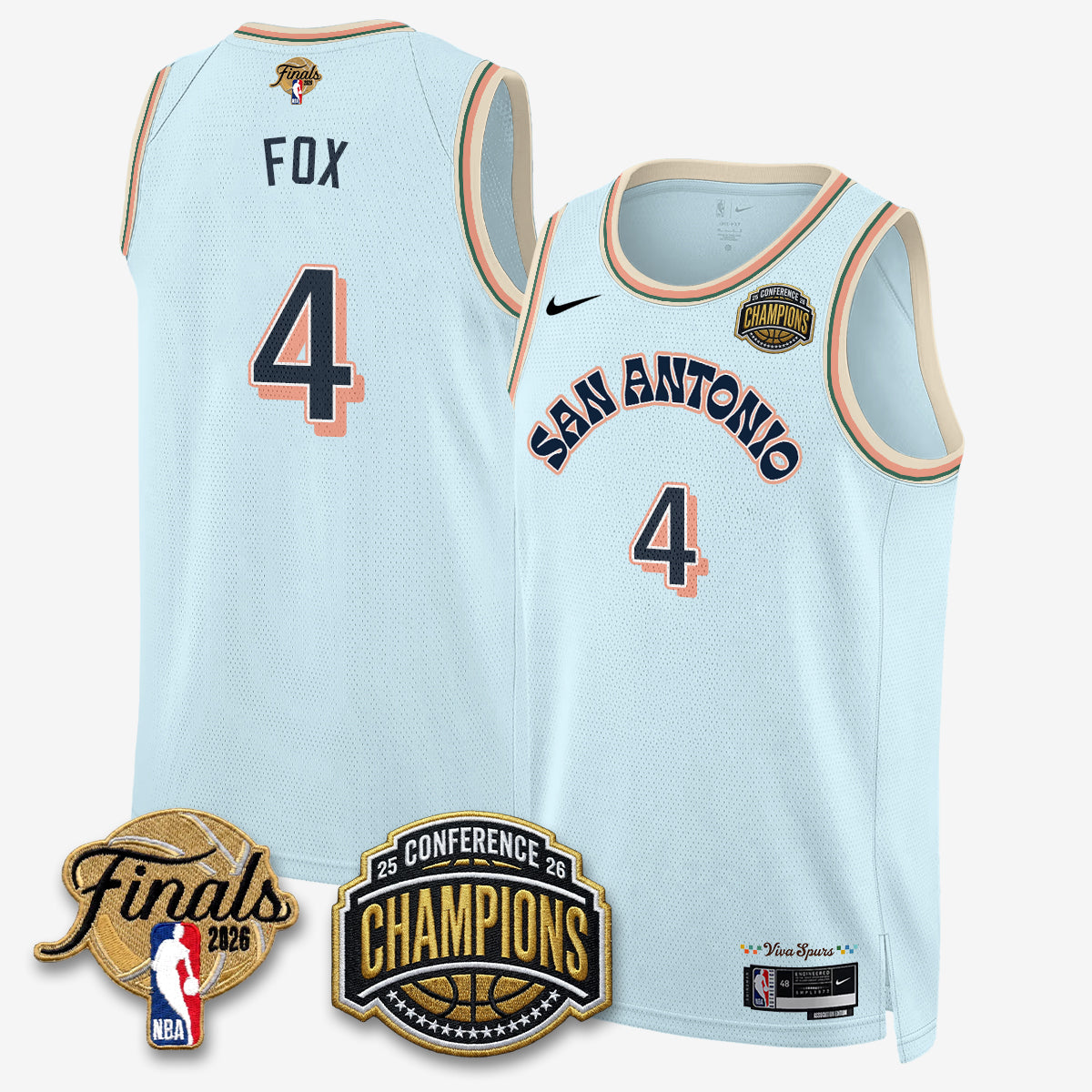 SAS 2026 NBA Western Conference Champions Vapor City Edition Jersey - Stitched - image 29