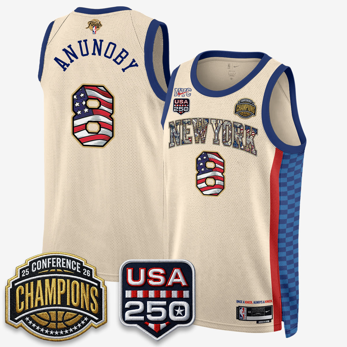 NYK 2026 NBA Eastern Conference Champions x Fourth of July Vapor Jersey - Stitched - image 23