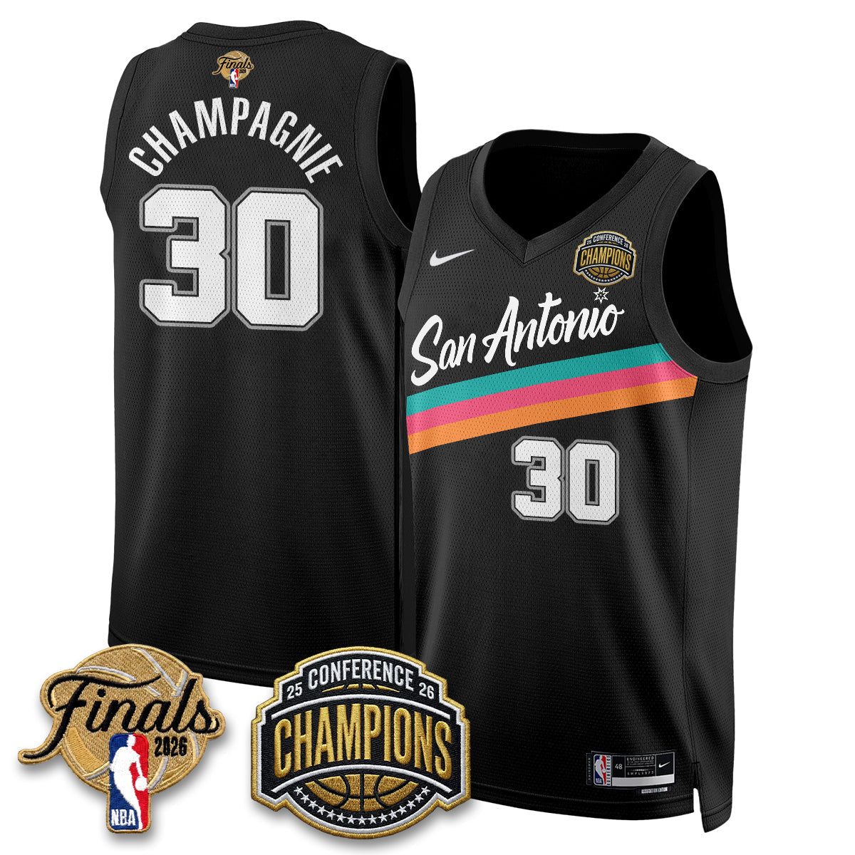 SAS 2026 NBA Western Conference Champions Vapor City Edition Jersey - Stitched - image 17