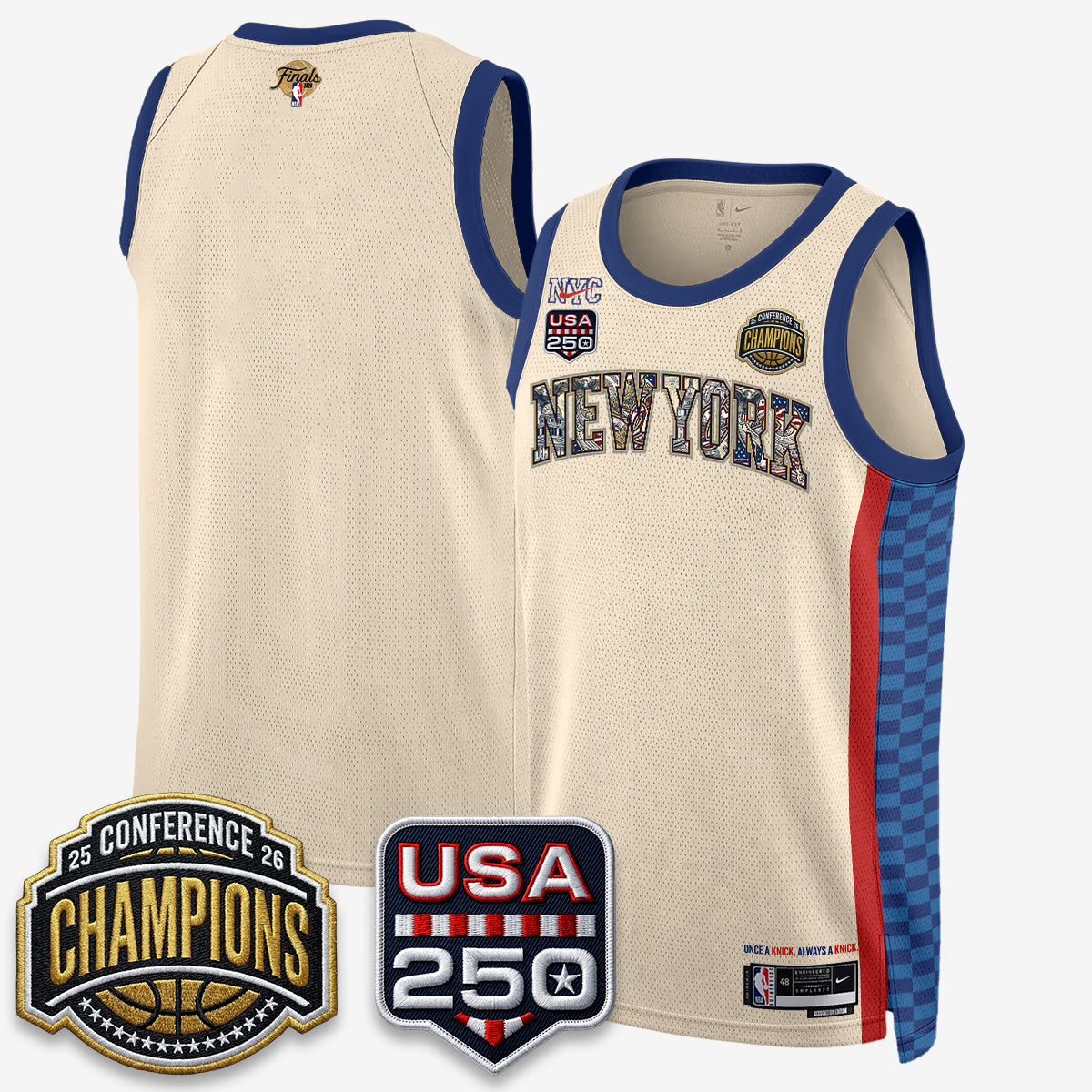 NYK 2026 NBA Eastern Conference Champions x Fourth of July Vapor Jersey - Stitched - image 29