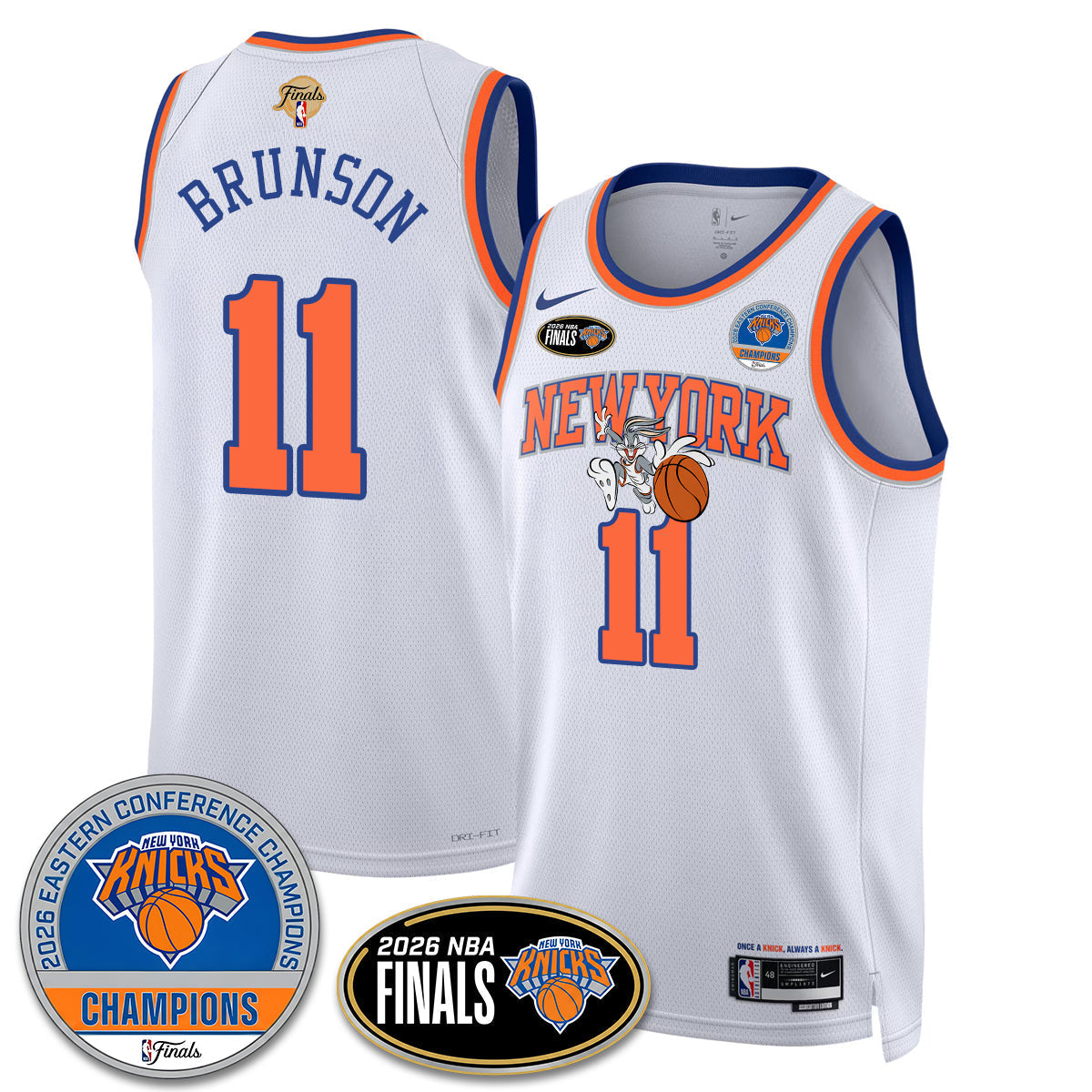 NYK 2026 NBA Eastern Conference Champions x Bunny Vapor Jersey - Stitched - image 1