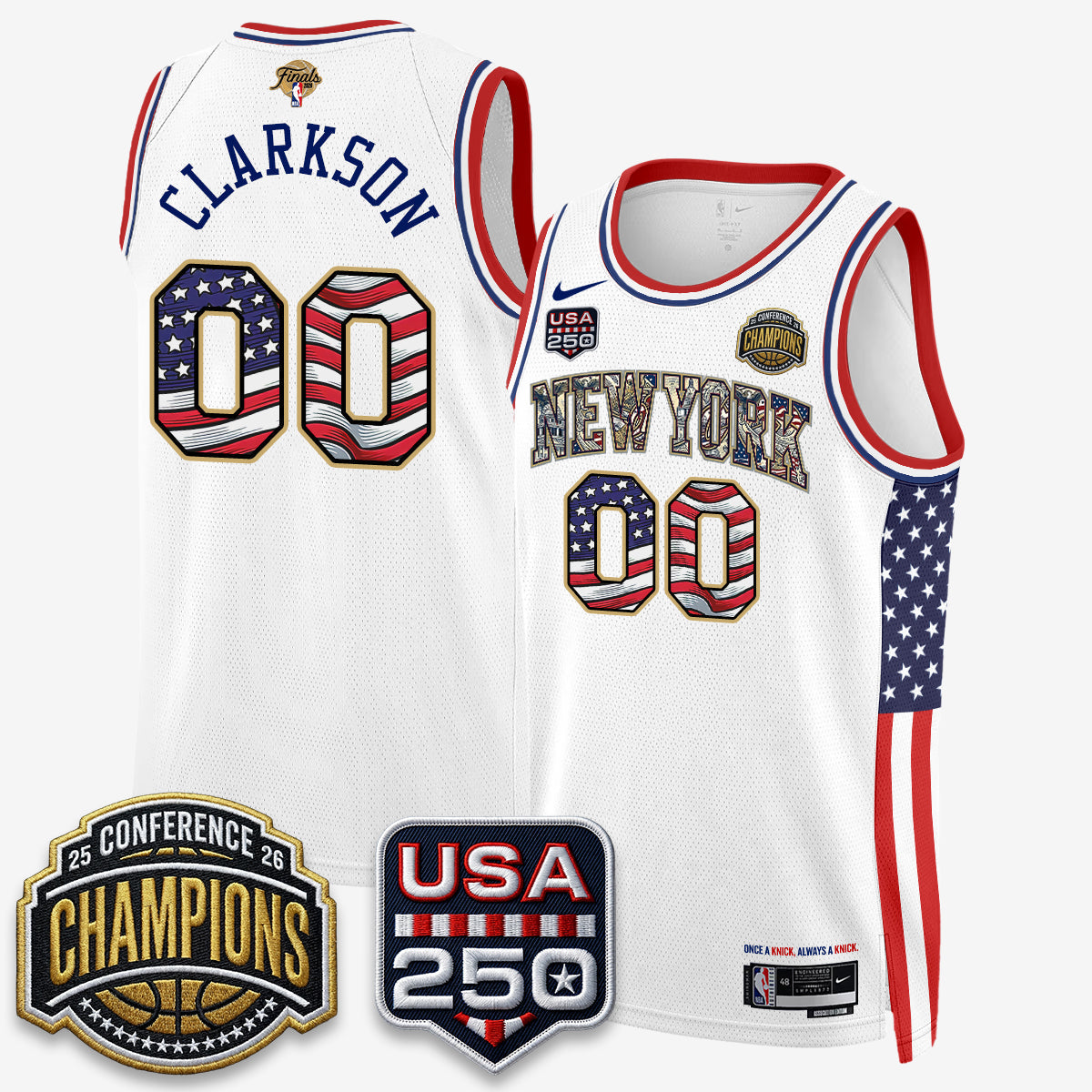 NYK 2026 NBA Eastern Conference Champions x Fourth of July Vapor Jersey - Stitched - image 38