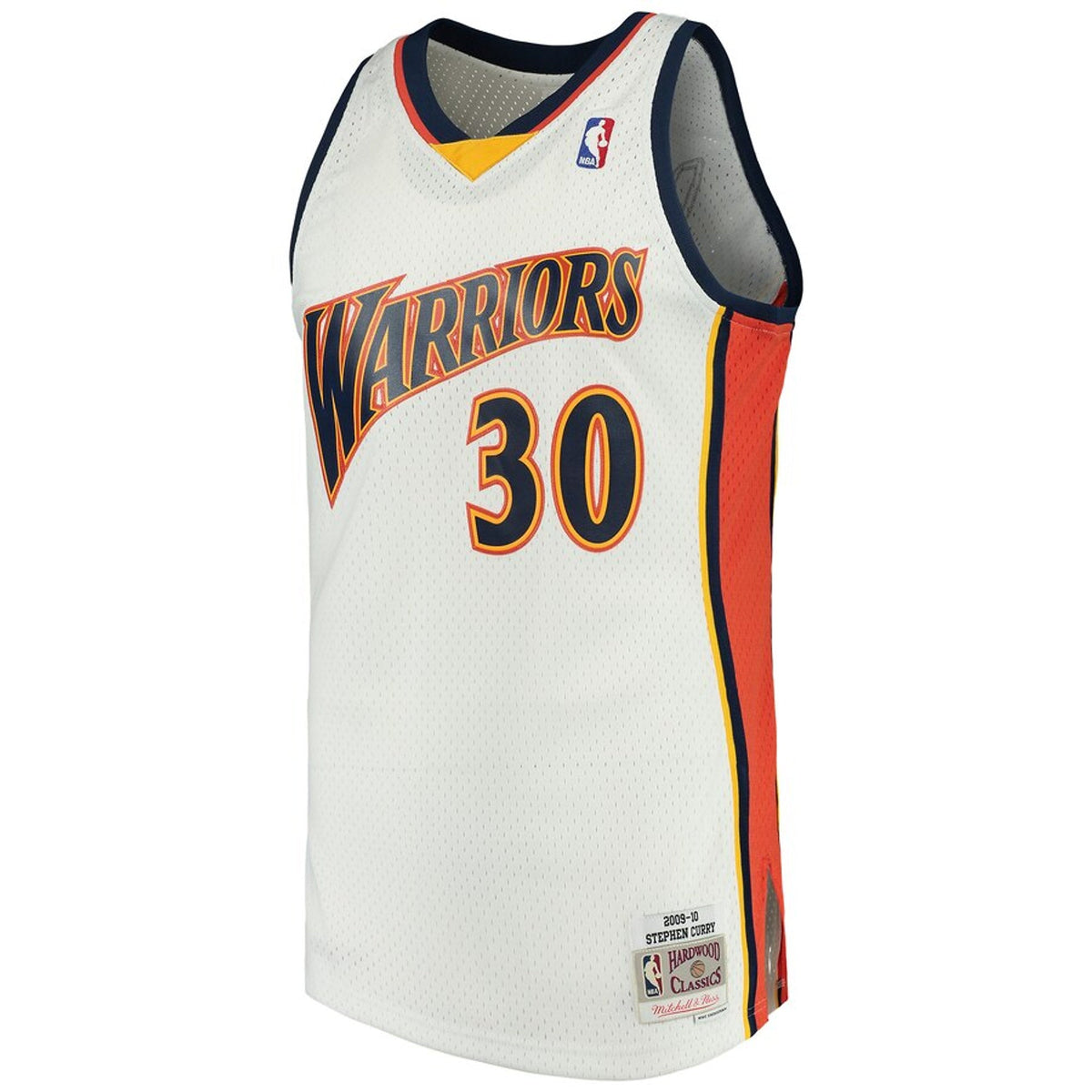 Men's Stephen Curry Golden State Warriors White 2009-2010 Hardwood Classics Mitchell & Ness Swingman Jersey - image 2