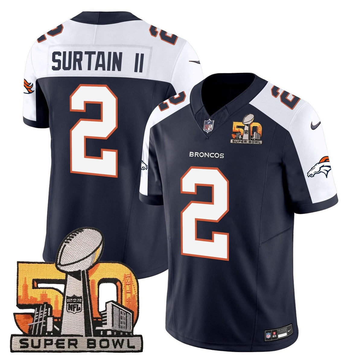 DB Super Bowl 50 Patch Vapor Jersey - image 3