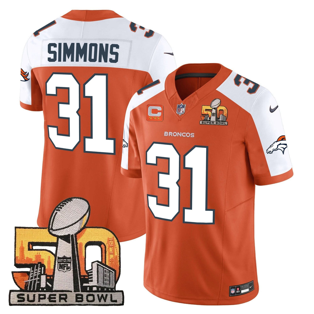 DB Super Bowl 50 Patch Vapor Jersey - image 13