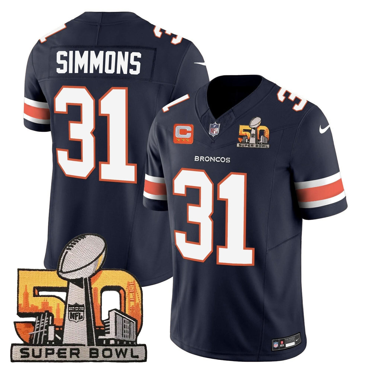 DB Super Bowl 50 Patch Vapor Jersey - image 27