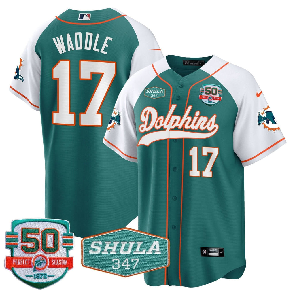 MIA 50th & Don Shula 347 Memorial Patch Baseball Jersey - All Stitched - image 88