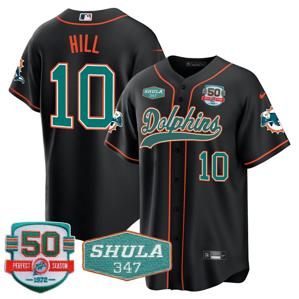 MIA 50th & Don Shula 347 Memorial Patch Baseball Jersey - All Stitched - image 78
