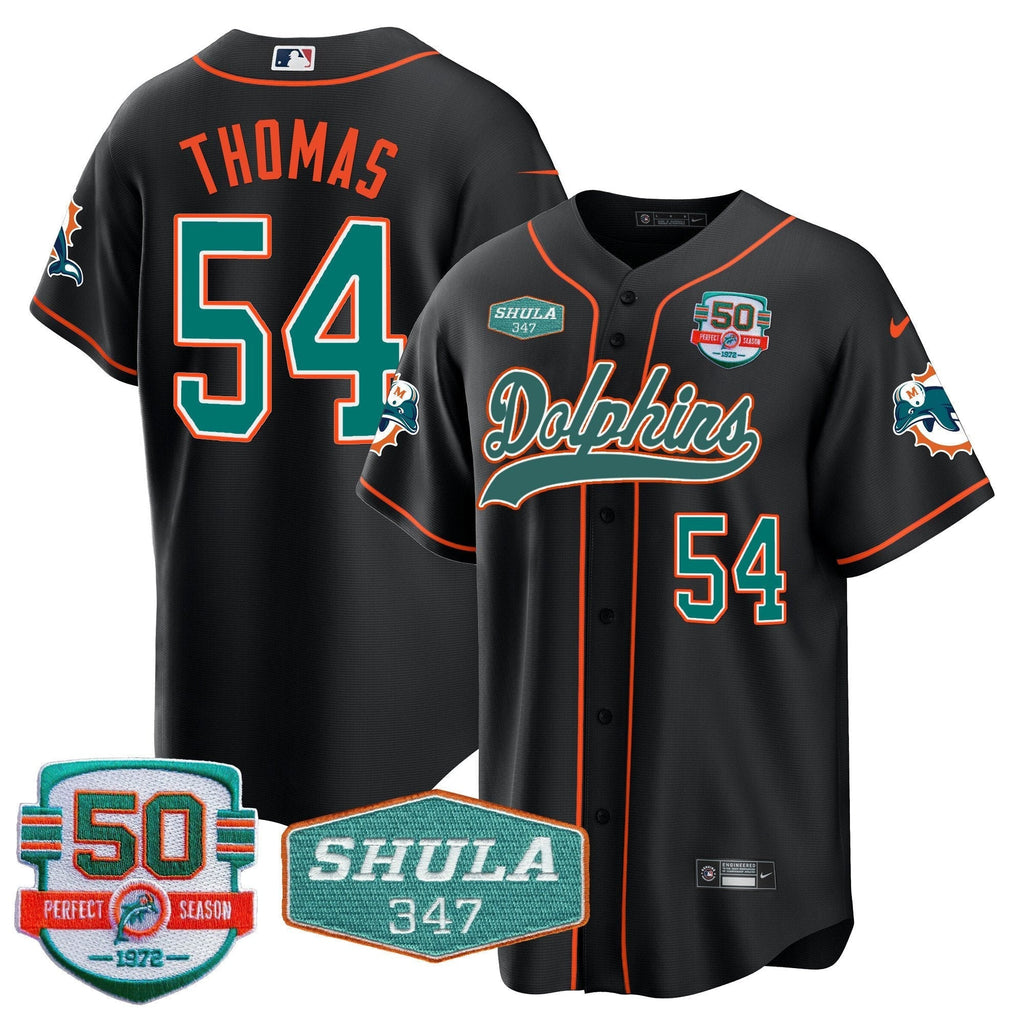 MIA 50th & Don Shula 347 Memorial Patch Baseball Jersey - All Stitched - image 34