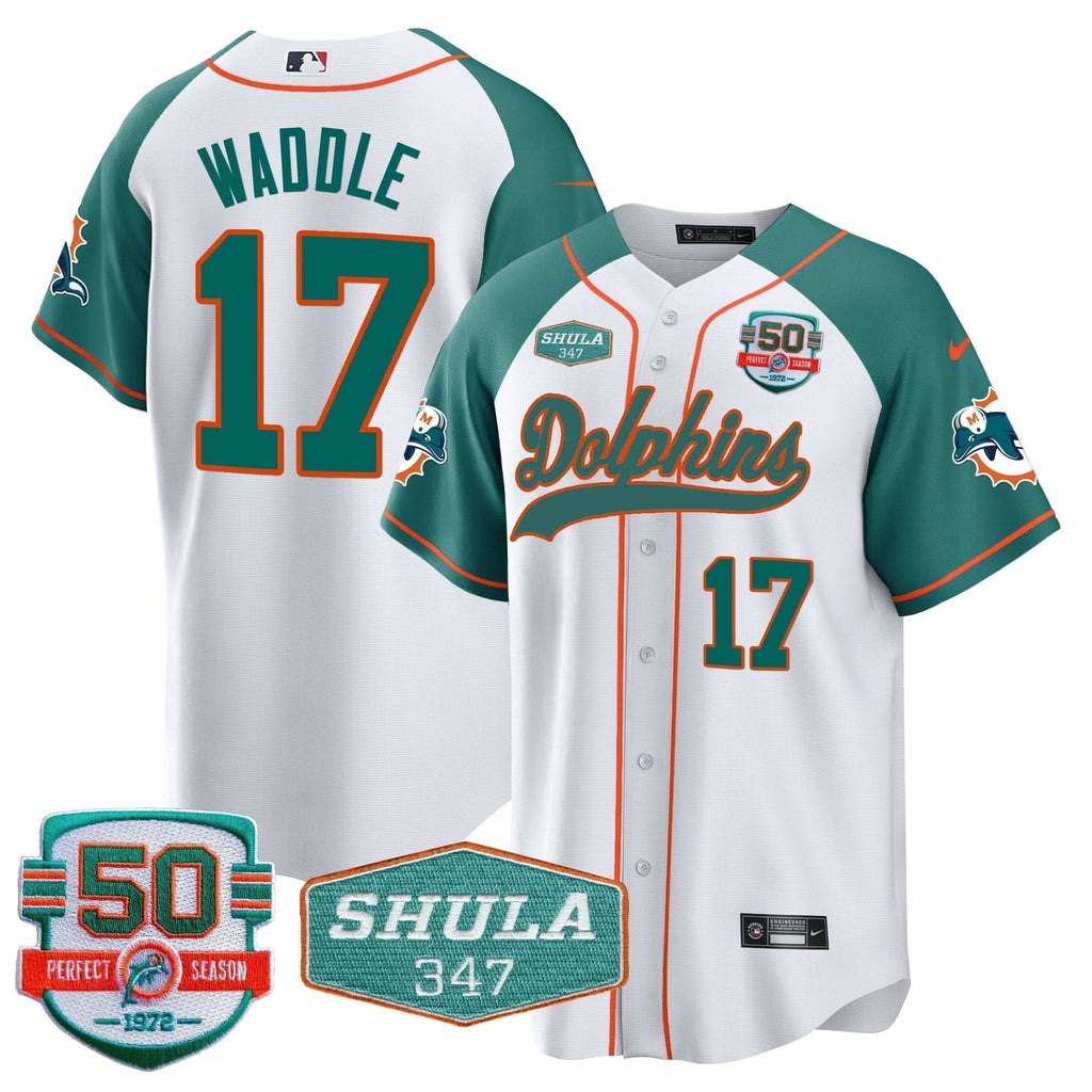 MIA 50th & Don Shula 347 Memorial Patch Baseball Jersey - All Stitched - image 93