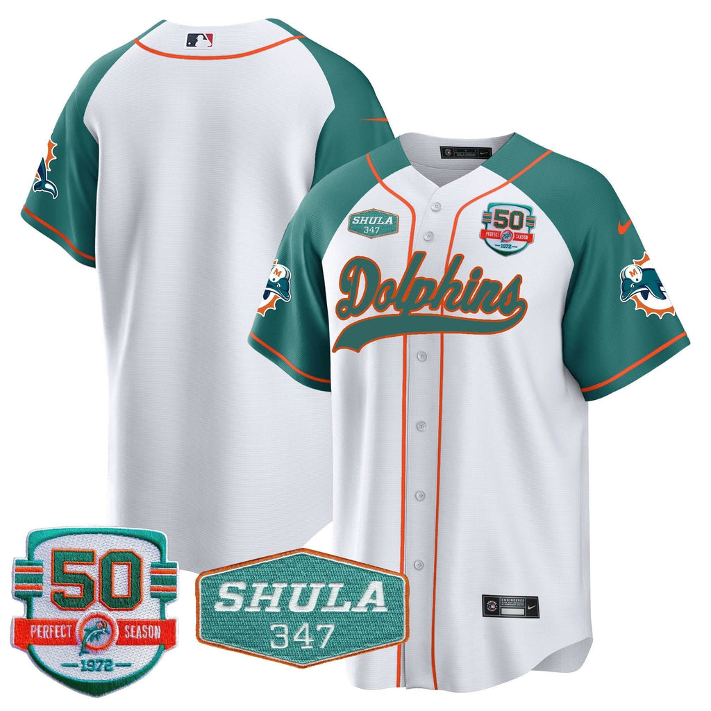 MIA 50th & Don Shula 347 Memorial Patch Baseball Jersey - All Stitched - image 49