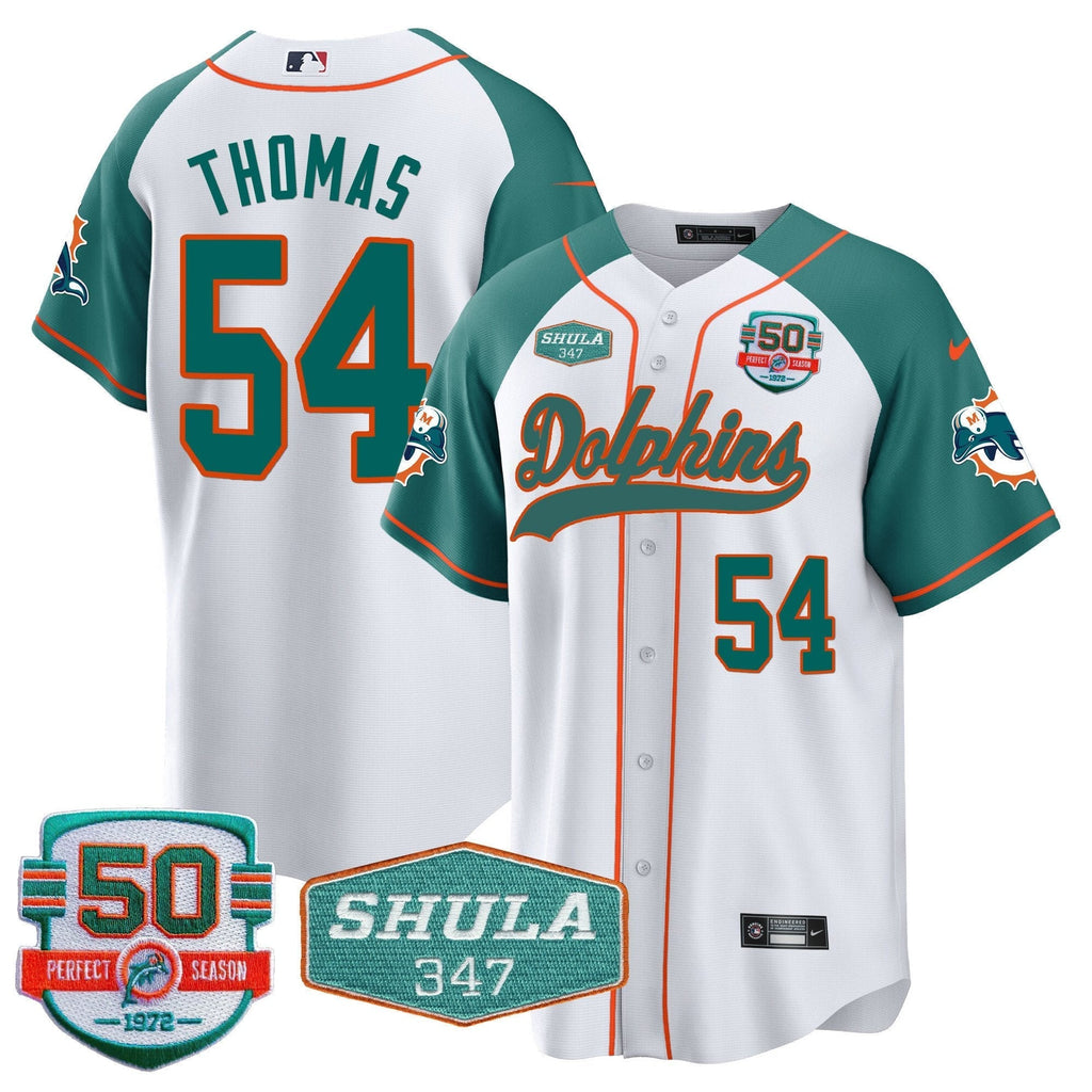 MIA 50th & Don Shula 347 Memorial Patch Baseball Jersey - All Stitched - image 48