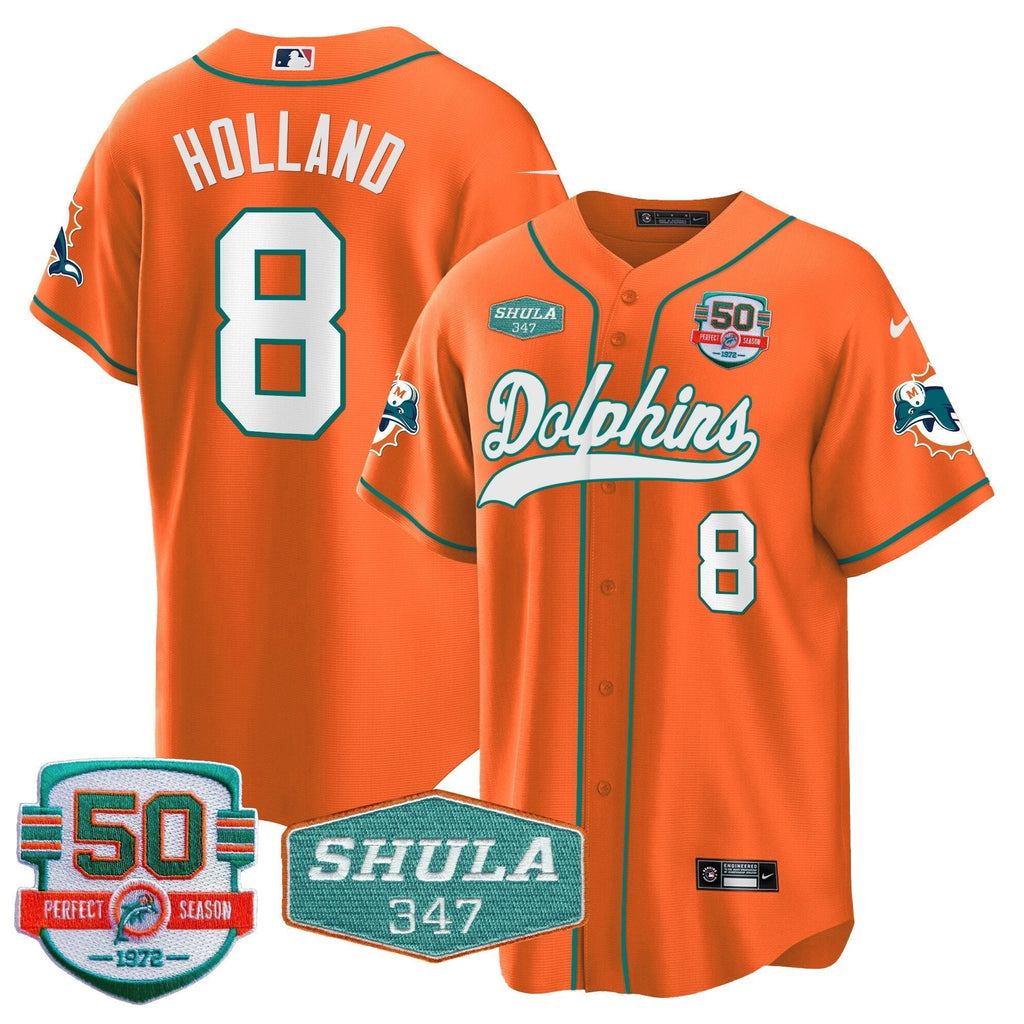 MIA 50th & Don Shula 347 Memorial Patch Baseball Jersey - All Stitched - image 39