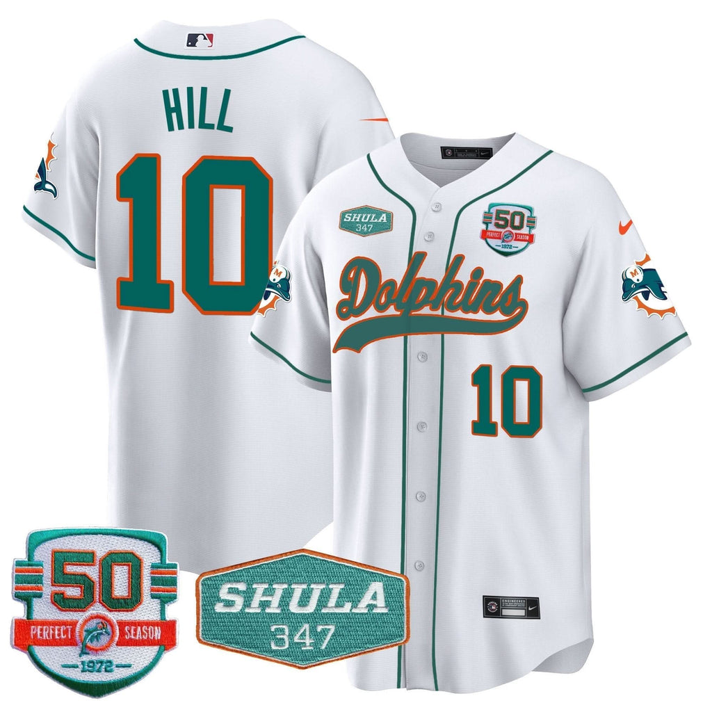 MIA 50th & Don Shula 347 Memorial Patch Baseball Jersey - All Stitched - image 69