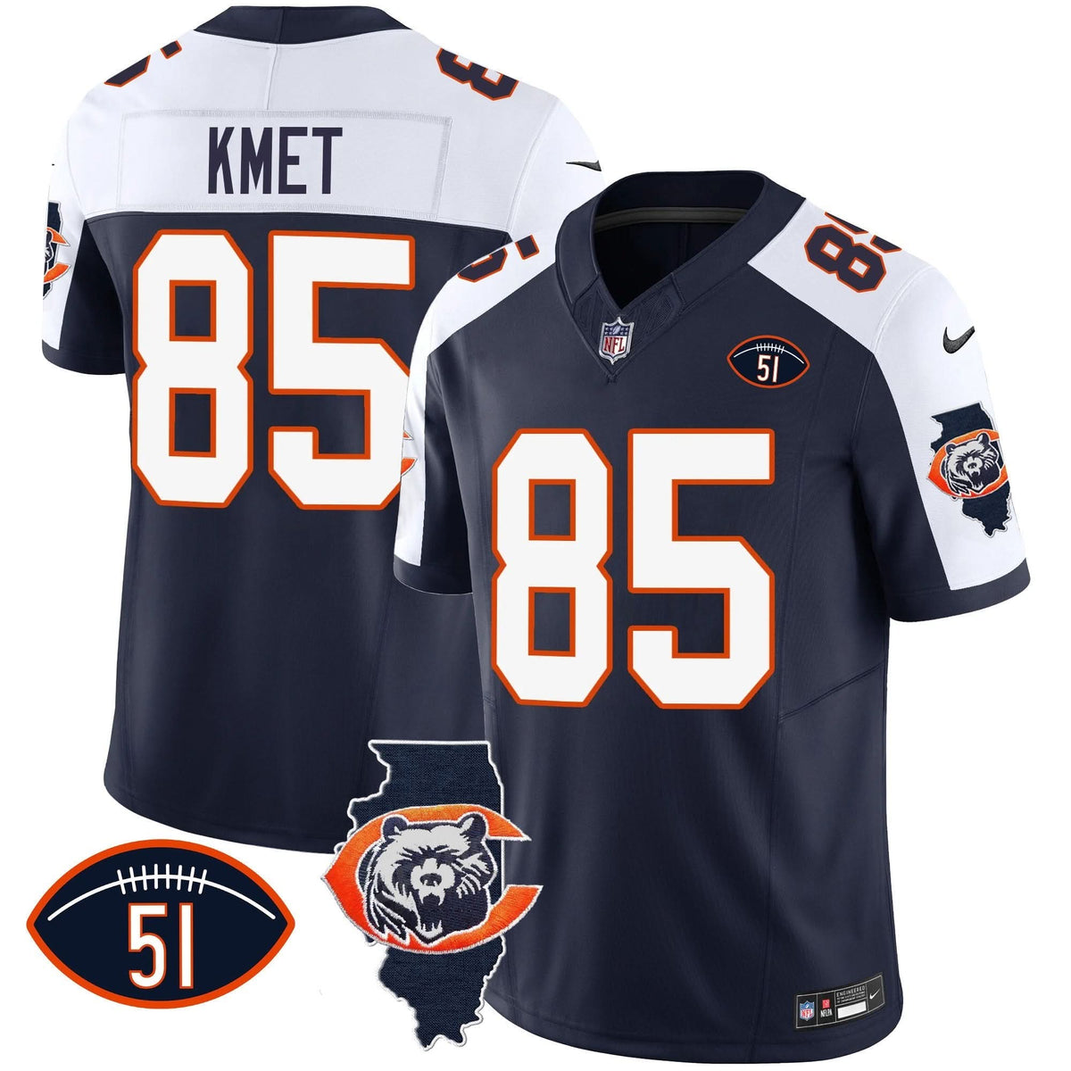 CHI Throwback Illinois Patch Vapor Jersey - image 71