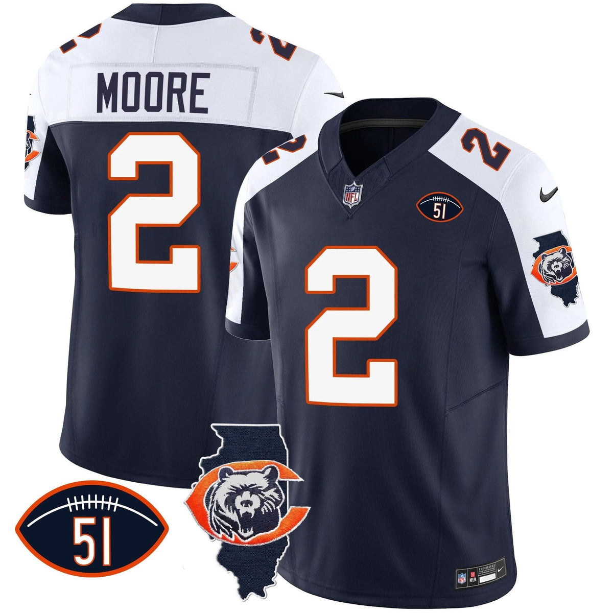 CHI Throwback Illinois Patch Vapor Jersey - image 61