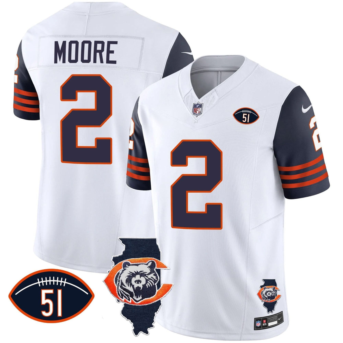 CHI Throwback Illinois Patch Vapor Jersey - image 73