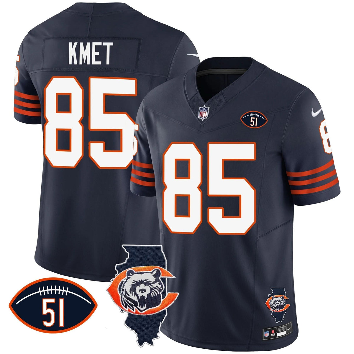 CHI Throwback Illinois Patch Vapor Jersey - image 49