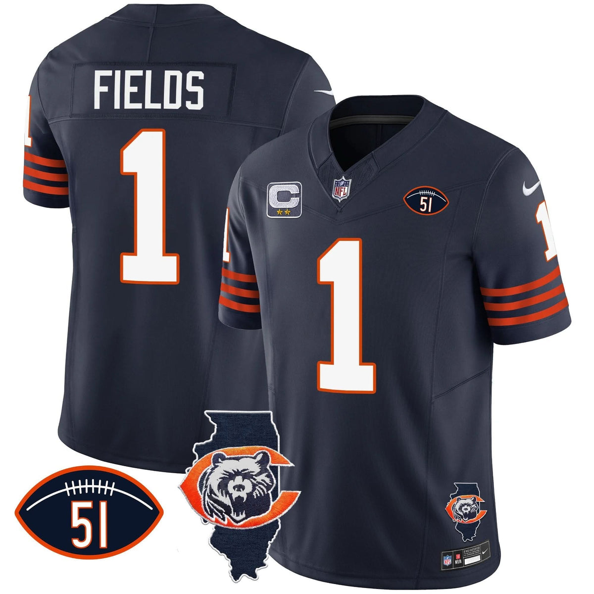 CHI Throwback Illinois Patch Vapor Jersey - image 44