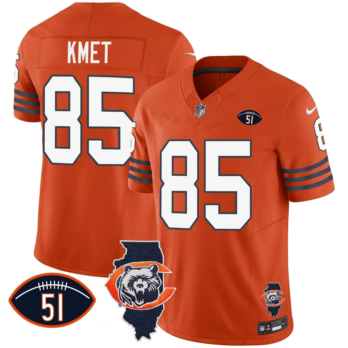 CHI Throwback Illinois Patch Vapor Jersey - image 67