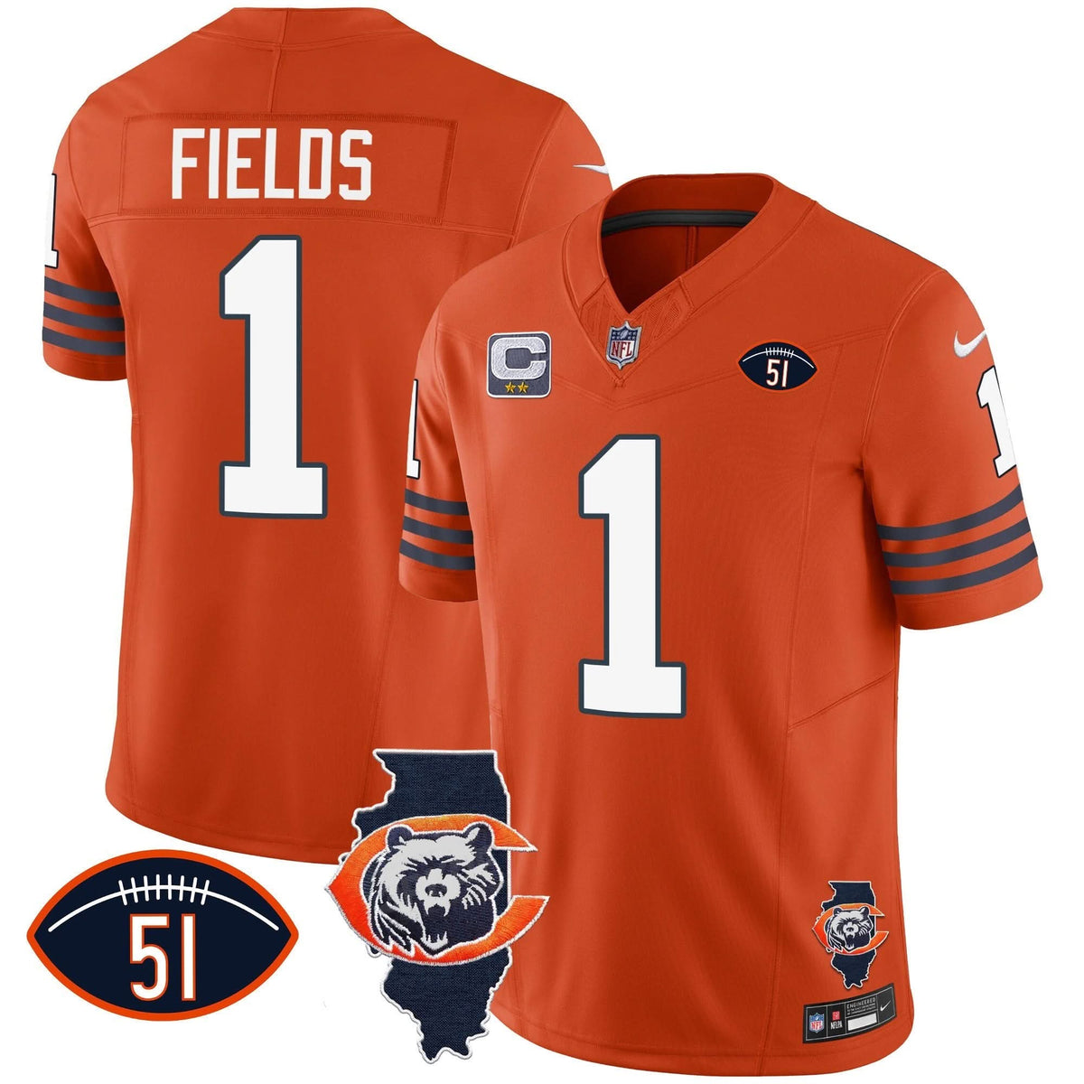 CHI Throwback Illinois Patch Vapor Jersey - image 24