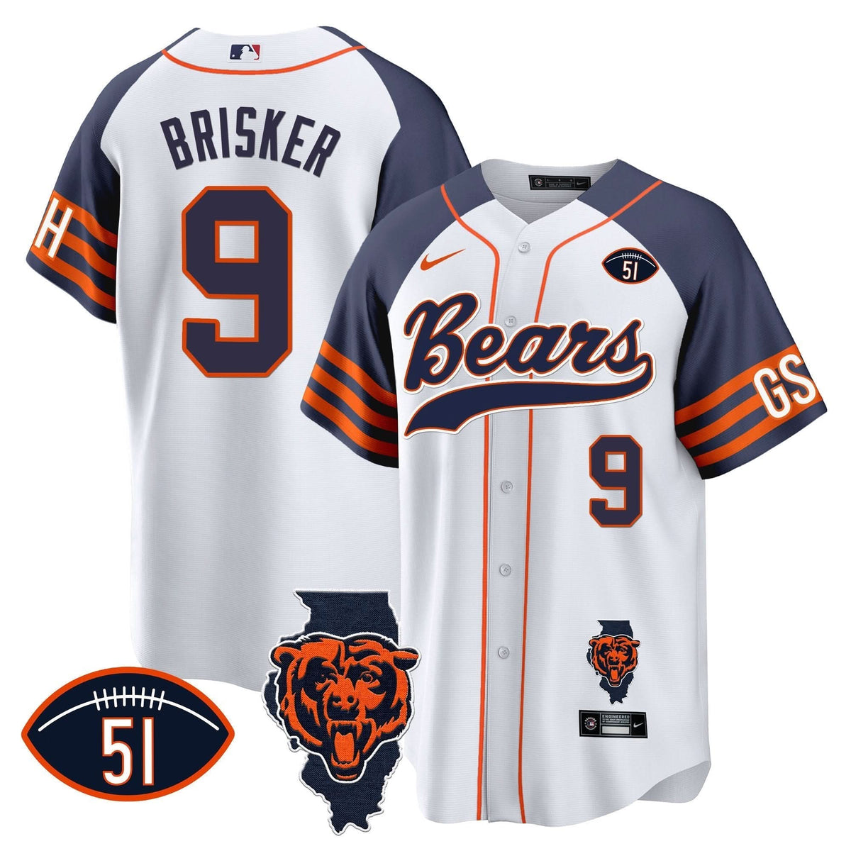 CHI Illinois Patch Baseball Jersey - All Stitched - image 39