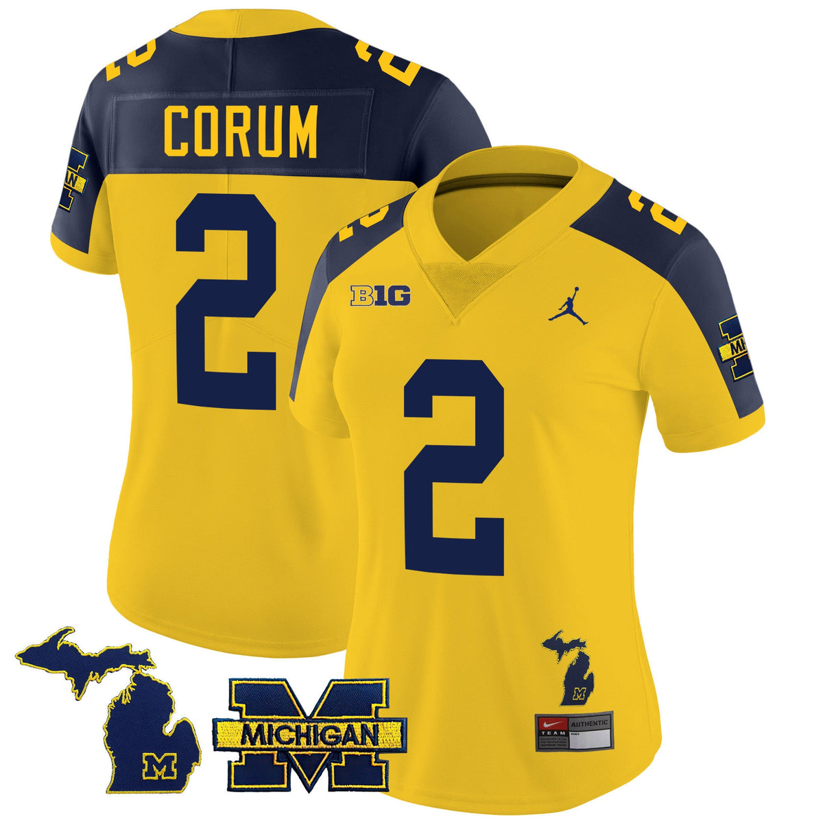 Women's Michigan Wolverines 2023 Special Jersey - All Stitched - image 8