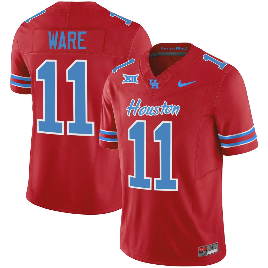 Men's Houston Cougars 2023 Oilers Inspired Vapor Jersey - All Stitched - image 30