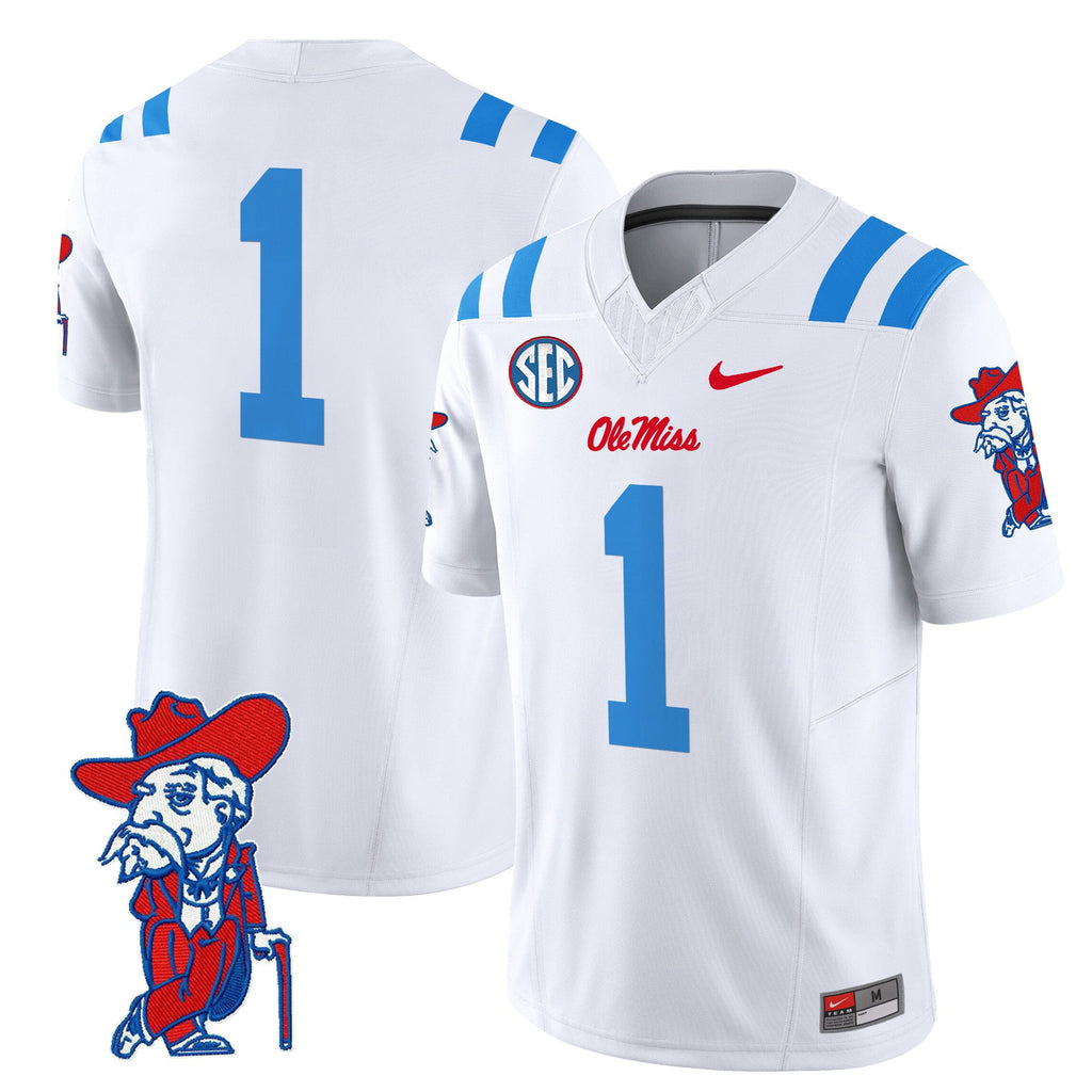 Men's Ole Miss Rebels 2024 Vapor Limited Jersey V2 - All Stitched - image 7