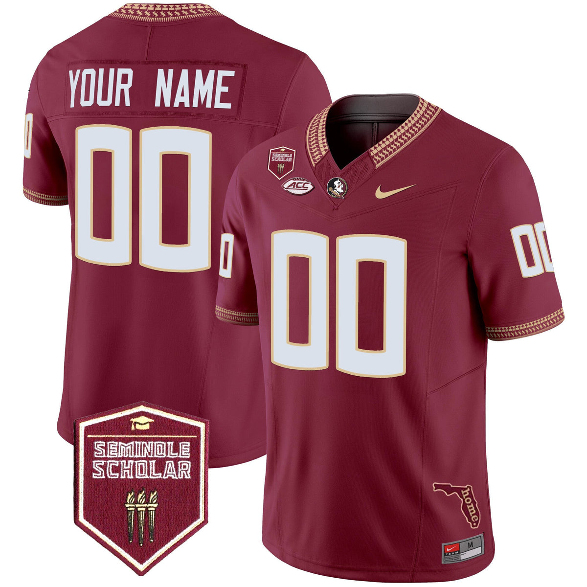 Florida State Seminoles 2025 Seminole Scholar Patch Vapor Limited Custom Jersey - All Stitched - image 3