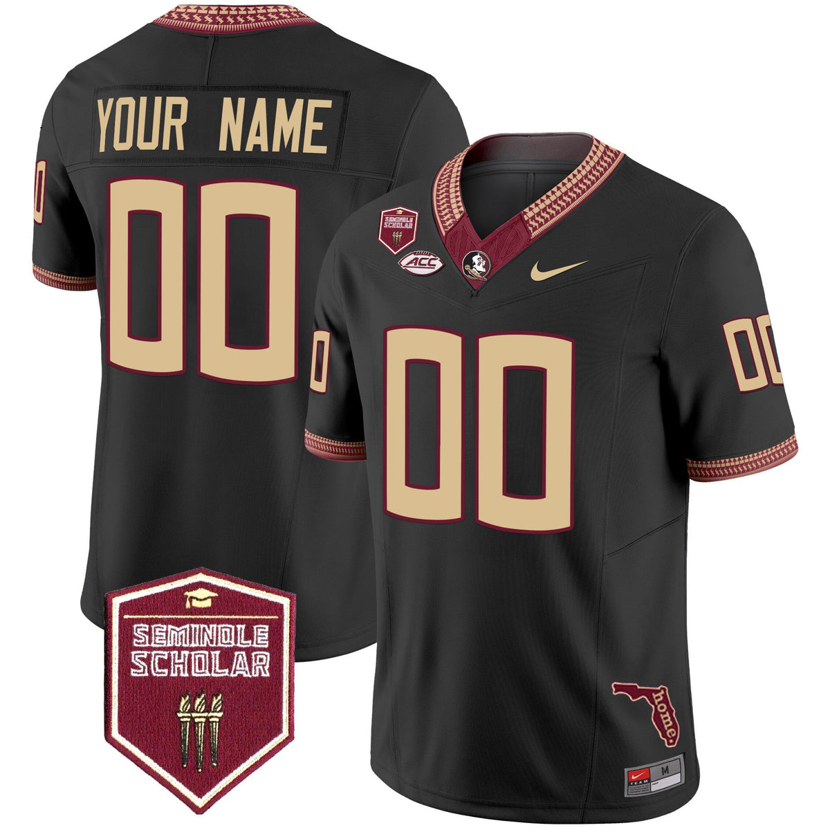 Florida State Seminoles 2025 Seminole Scholar Patch Vapor Limited Custom Jersey - All Stitched - image 5