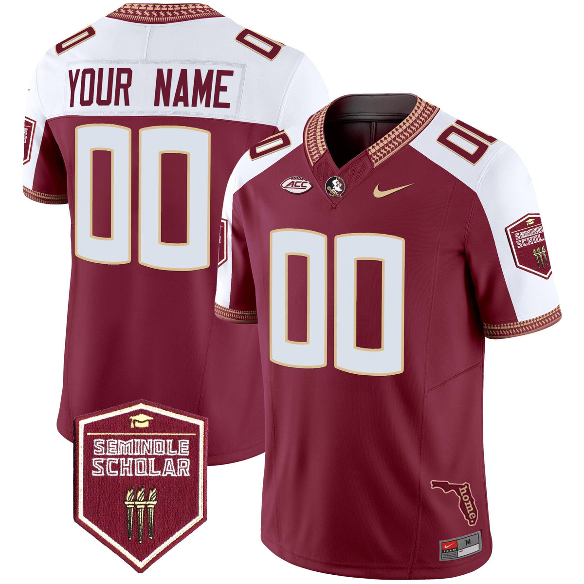 Florida State Seminoles 2025 Seminole Scholar Patch Vapor Limited Custom Jersey - All Stitched - image 1