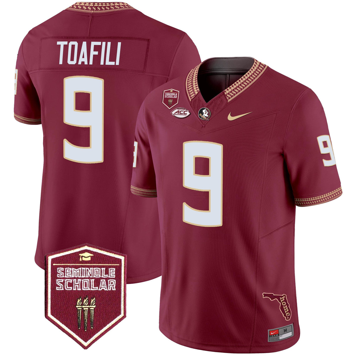Men's Florida State Seminoles 2025 Seminole Scholar Patch Vapor Limited Jersey - All Stitched - image 24