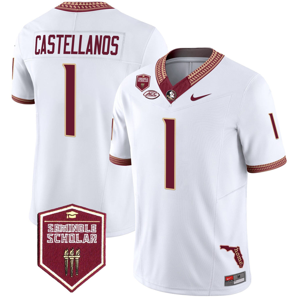 Men's Florida State Seminoles 2025 Seminole Scholar Patch Vapor Limited Jersey - All Stitched - image 28