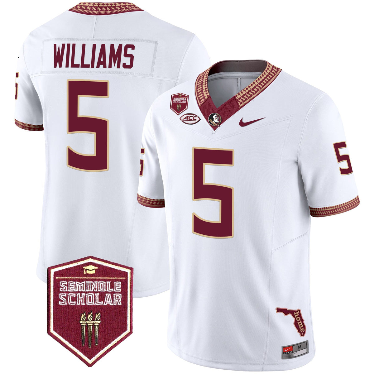 Men's Florida State Seminoles 2025 Seminole Scholar Patch Vapor Limited Jersey - All Stitched - image 32