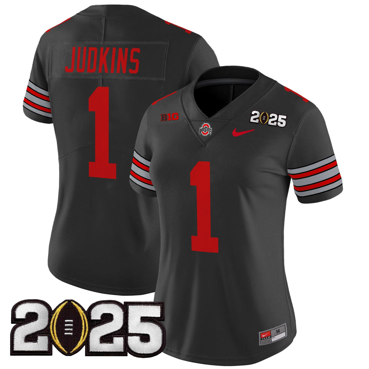 Women's Ohio State Buckeyes 'Heritage Stripe' 2025 CFP Final Patch Vapor Limited Jersey - All Stitched - image 33