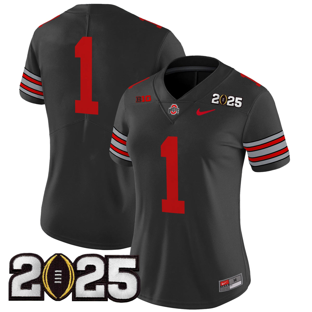 Women's Ohio State Buckeyes 'Heritage Stripe' 2025 CFP Final Patch Vapor Limited Jersey - All Stitched - image 40